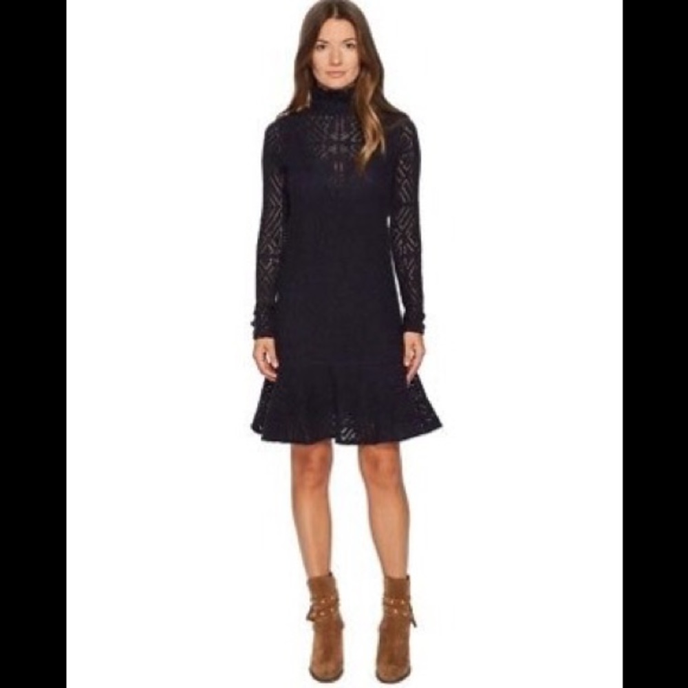 See Chloe Blue Knit Dress. NWT